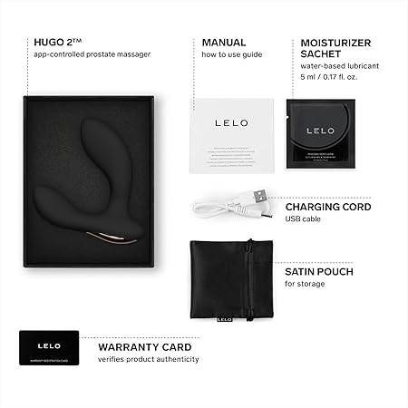 LELO HUGO 2 — Contenu de la boîte, emballage luxueux